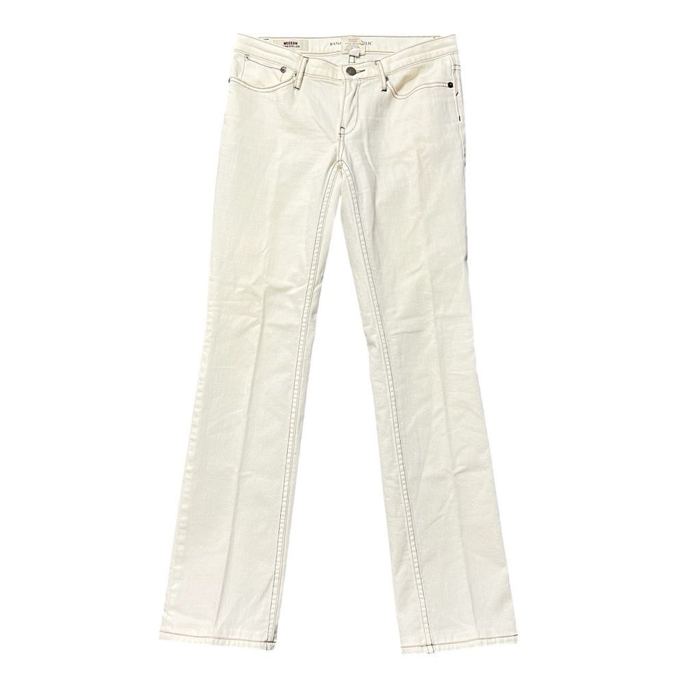 Banana Republic Y2K Low Rise Straight Leg Jeans Size 4 Off White